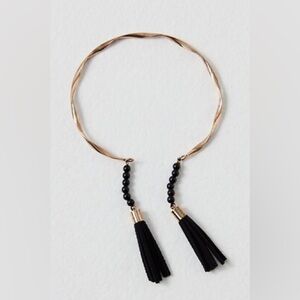 New Free People Noosa Gold Arm Cuff Black